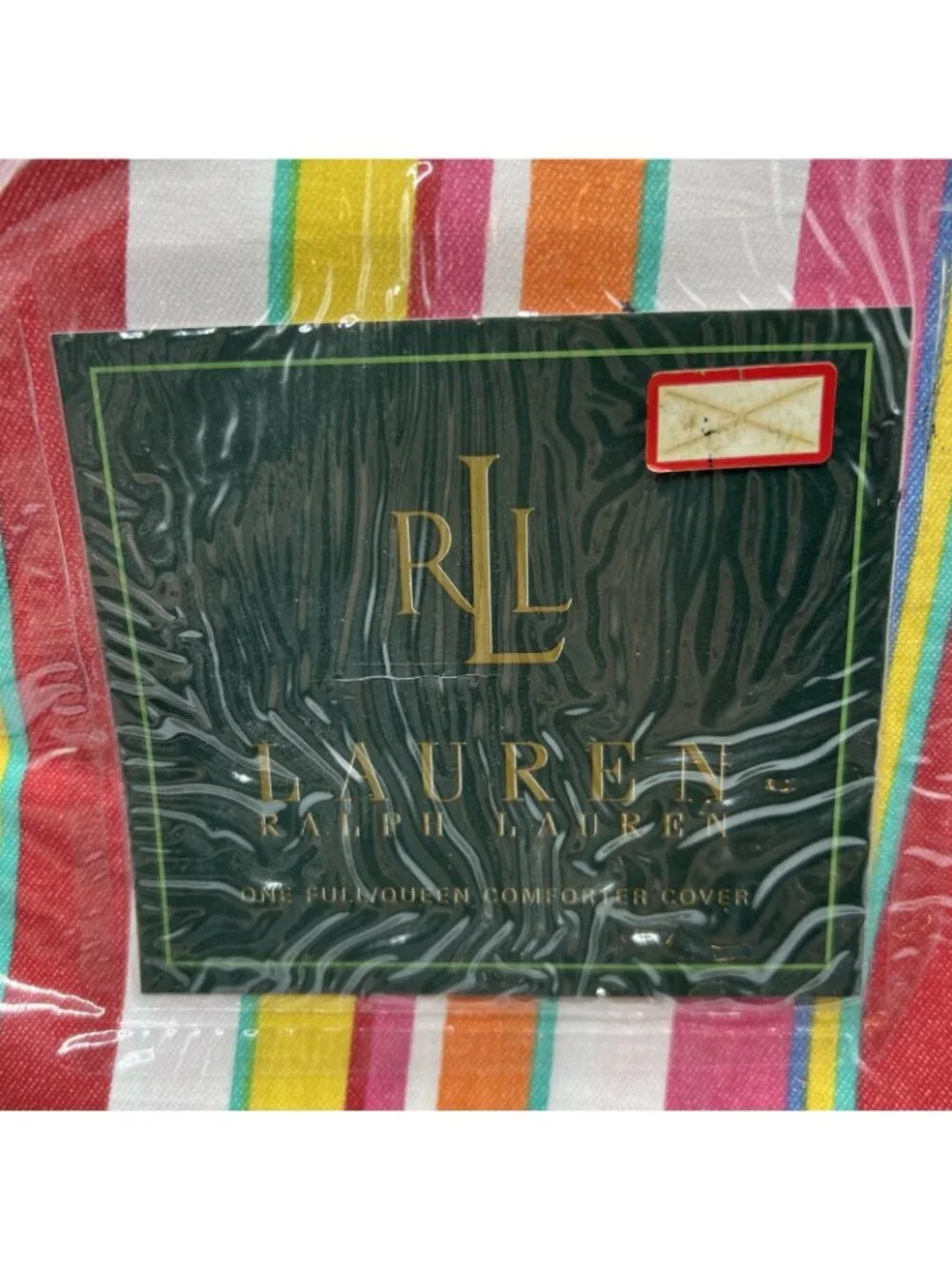 Ralph Lauren Full Queen Comforter Cover Beachside Preppy Stripe Colorful USA
